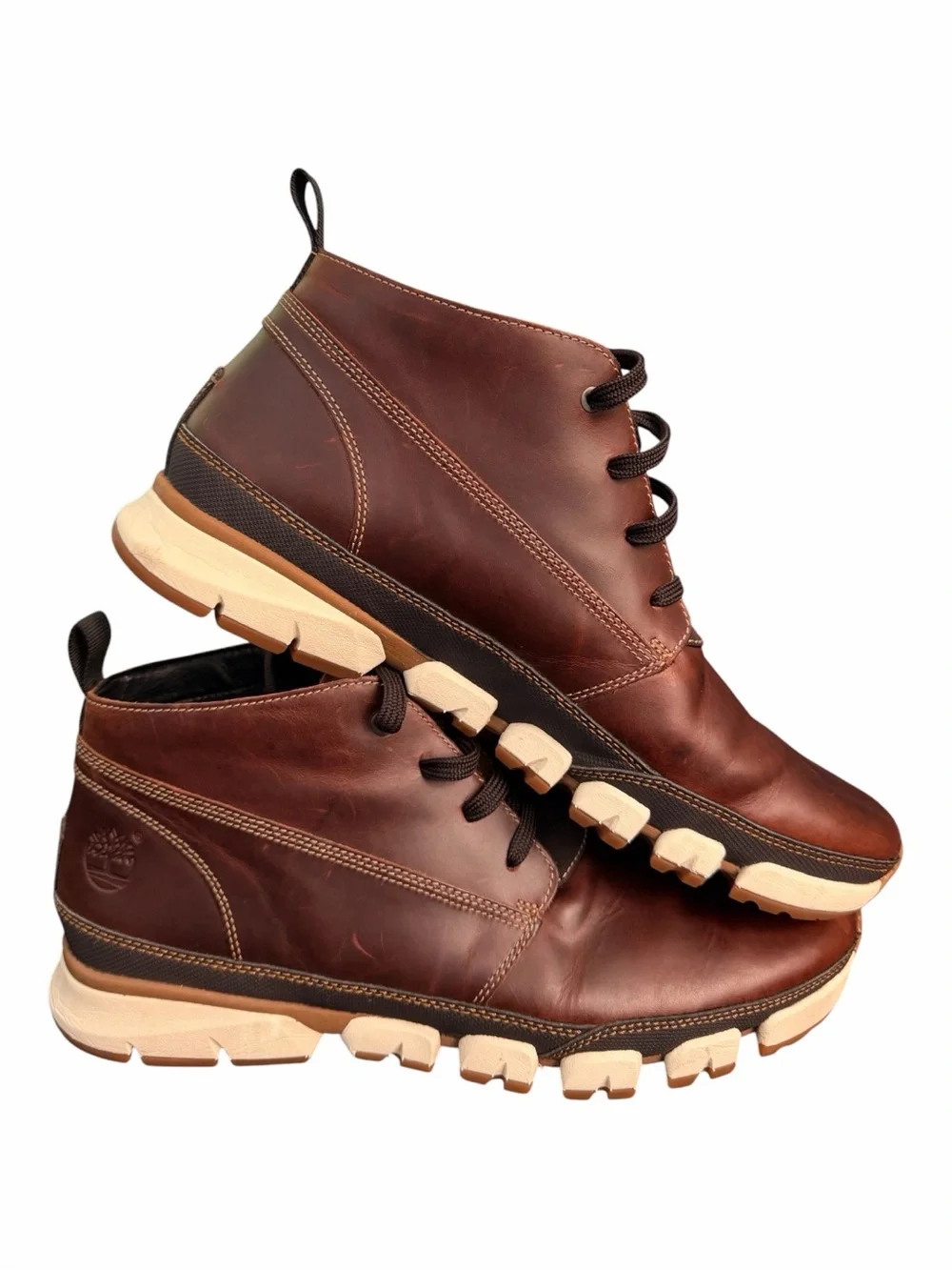 Timberland SensorFlex Brown Leather Chukka Boots Men’s Size 12 EU 46